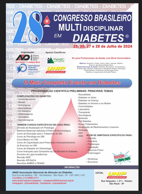 28º Congresso Brasileiro Multidisciplinar em Diabetes