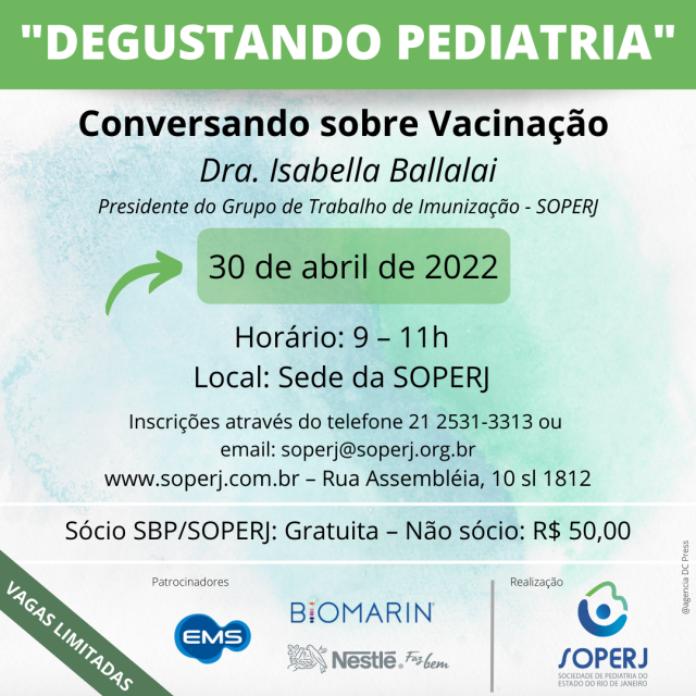 CARTAZ DEGUSTANDO PEDIATRIA